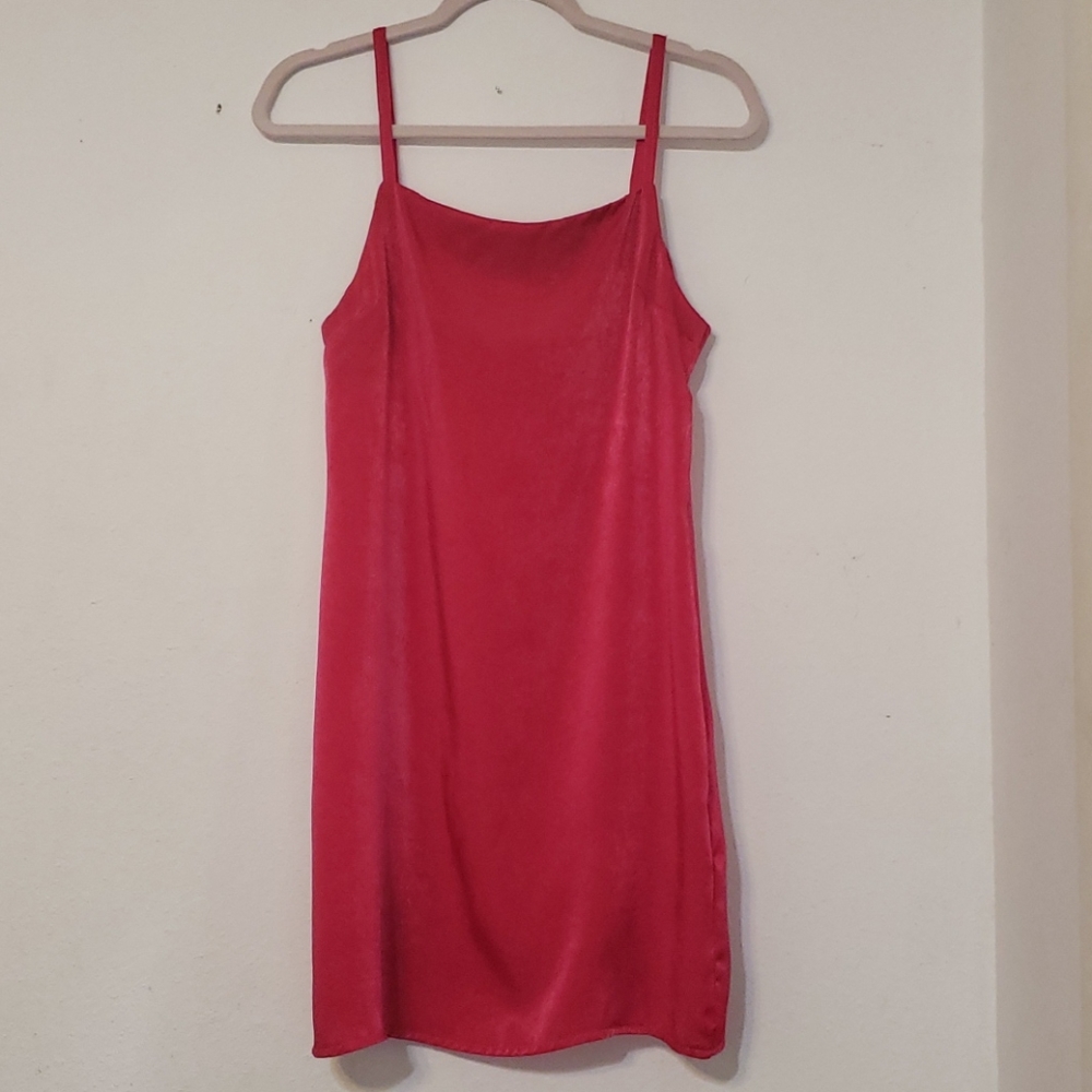 Boohoo Pink Slip Dress